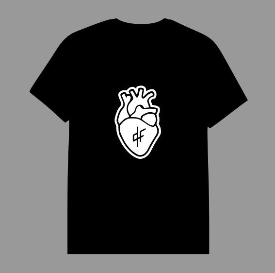 T-shirt Noir Portrait