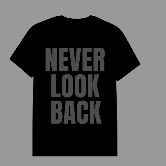 T-shirt Noir Never Look Back